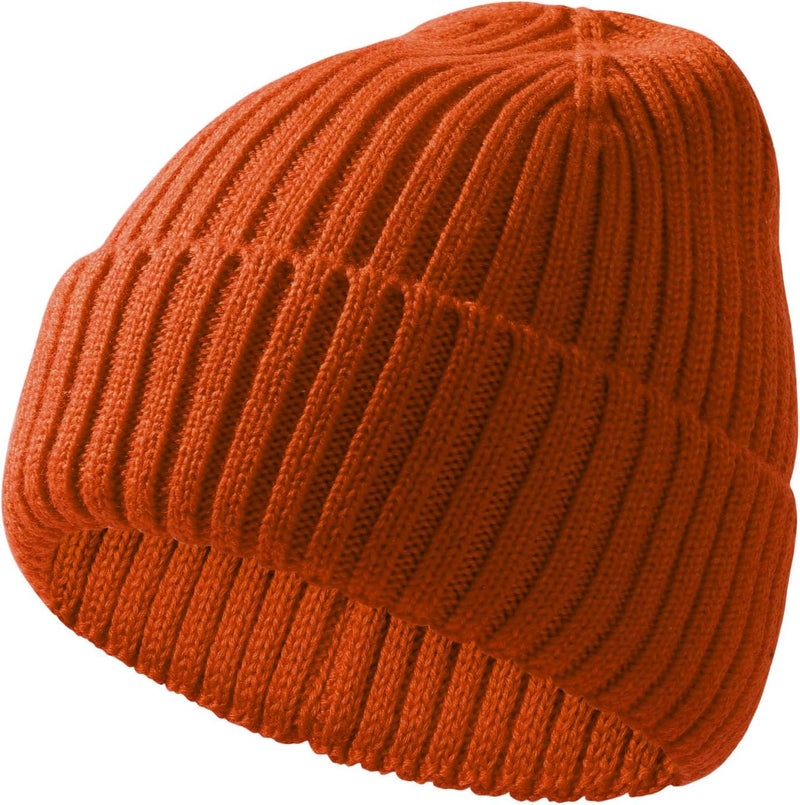 KDVOG Store Kids Merino Wool Beanie Hat,Unisex Children Warm Winter Cuffed Ski Caps Classic Knitted Skull Caps for Boys Girls 7-14Y - Image 1